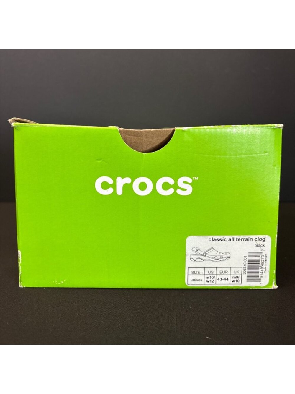 Crocs Lime Green Empty Box Classic All Terrain Clog Storage Men's 10 Women's 12 - Picture 3 of 7